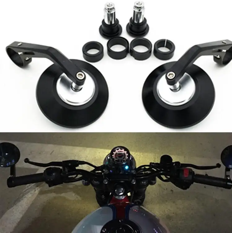 

Universal Cafe Racer Motorcycle Handle Bar End Rear side mirror FOR CLASS RETRO Honda suzuki yamaha kawasaki BMW DUCATI KTM ATV