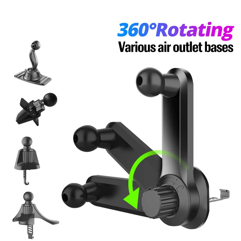 flexible phone holder Universal Car Air Vent Clip Upgrade 17mm Ball Head for Magnetic Car Phone Holder Gravity Support Stand Mount Car Charger Bracket wireless charging stand for iphone and apple watch