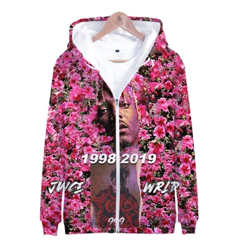 

2019 R.I.P. American Rapper Juice WRLD Jarad Anthony Higgins 3D Zipper hooded sweatshirt Men/Women Casual Zipper clothes