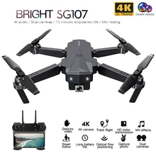Zlrc sg107 mini zangão com 4 k wifi 1080 p fpv câmera 2.4 ghz quadcopter fluxo óptico quadrocopter câmera brinquedos vs e58 e68 sg106