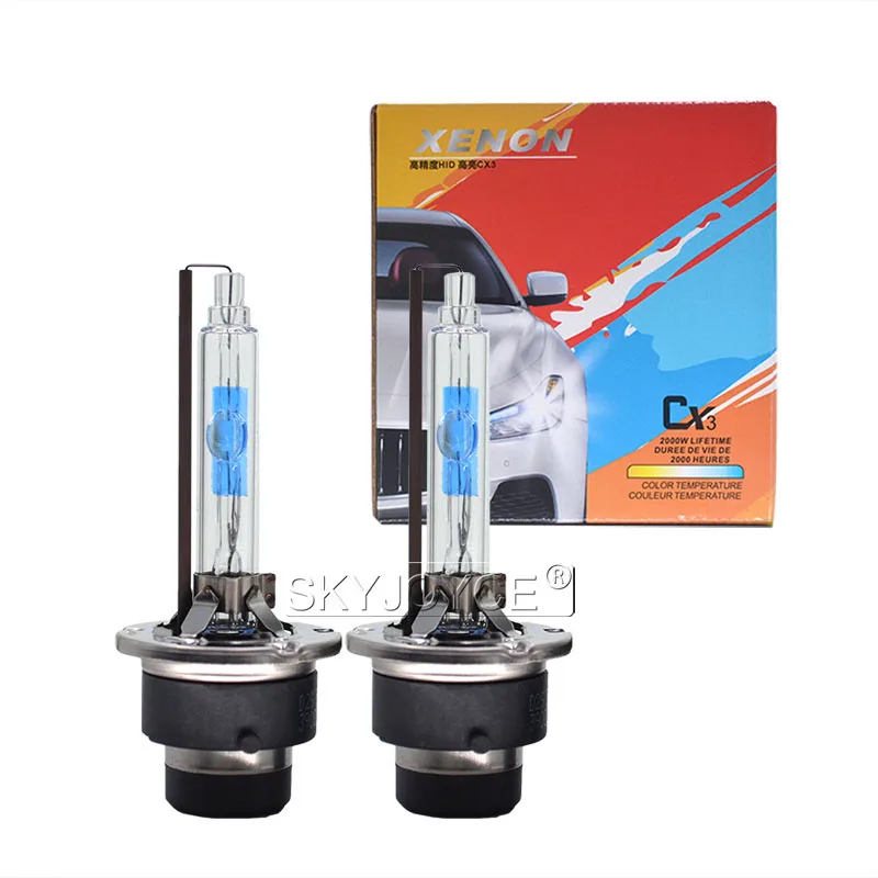 SKYJOYCE 2PCS 35W D2S 5500K Xenon Bulbs High Bright D1S D2S D3S D4S Car Headlight HID Lamps With All Metal Base Protection (5)