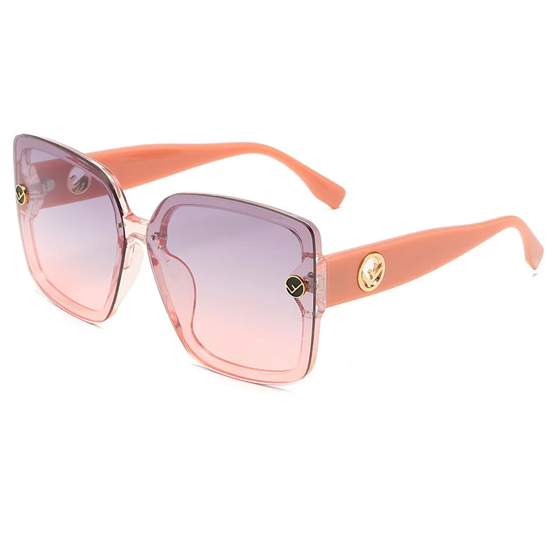 Новинка, квадратные солнцезащитные очки для женщин, роскошные брендовые дизайнерские солнцезащитные очки с буквенным принтом, женские очки Oculos De Sol Feminino Gafas - Цвет линз: C6