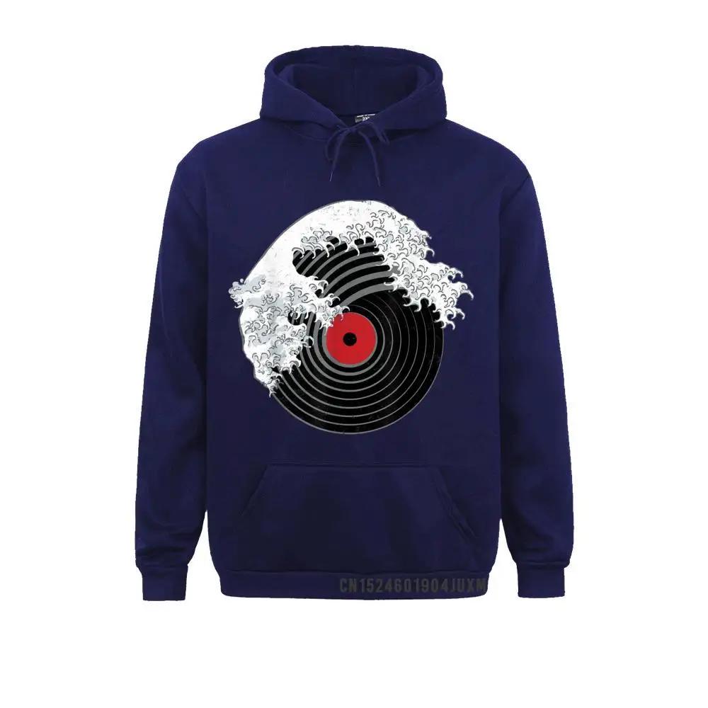 Men Long Sleeve Great Wave of Music DJ Vinyl Record Turntable Kanagawa T-Shirt__608 Sweatshirts Casual Hoodies On Sale Sportswears Great Wave of Music DJ Vinyl Record Turntable Kanagawa T-Shirt__608navy