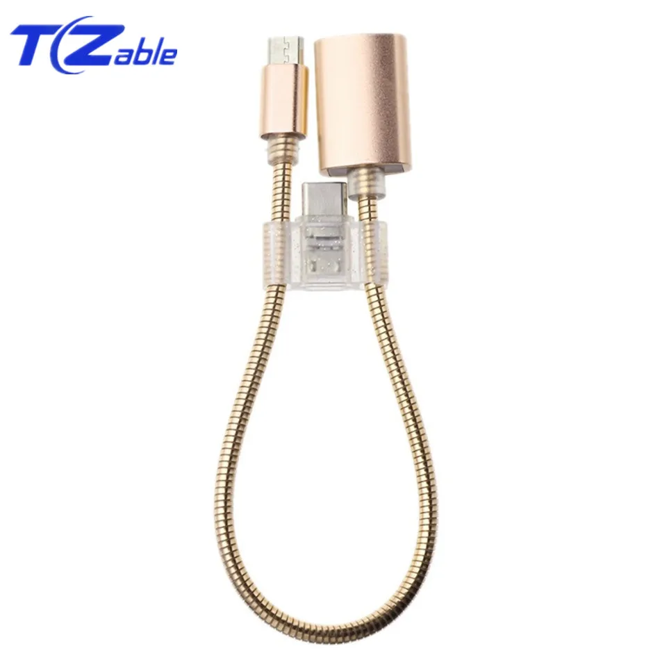 Gold Micro USB кабель usb type C зарядный кабель с мягкой трубкой защитный 2 в 1 зарядный usb-шнур 20 см Android кабели для мобильных телефонов - Цвет: Gold