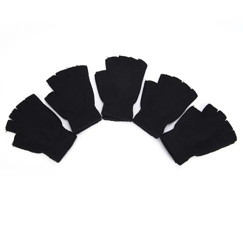 1pair Women Men Fingerless Gloves Mitten Knitted Autumn Winter Touch Screen het Half-Fingers Adult Warm Winter