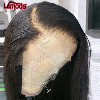 

Lemoda HD Transparent Lace Wig 6 Inch Lace Part Wig Preplucked Malaysian Remy Hair Deep Part Straight Human Hair Wigs For Women