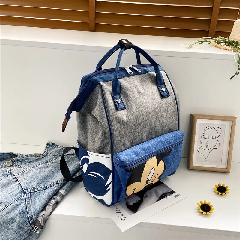 Disney Mickey mouse backpack multi-function large capacity backpack diaper bag waterproof men women shoulder bag Travel