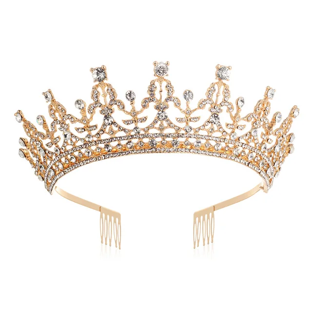 für Haare Kopfband für Blatt Prinzessin Krone Tiara Rhinstone For Women|Girls - 1