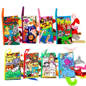 

Kids 3D Animal Tails Cloth Book 2019 New Baby Puzzle Toy Development Education Books Best Gift for Newborn Baby
