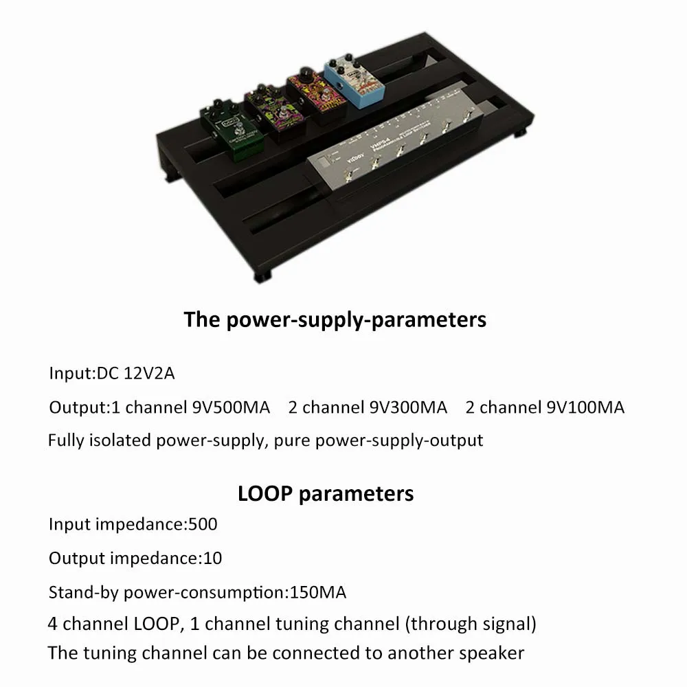 Vitoos Loopswitcher изолированный источник питания встроенный Педальный канальный переключатель для гитары несколько выходов эффекторный источник питания