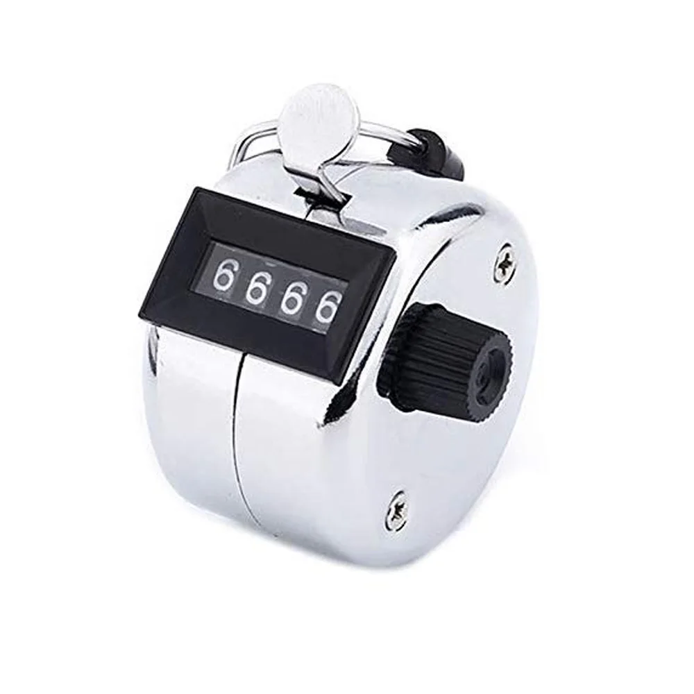 10 piece per lot metal hand tally counter 4 digital with ring cabin crew counter