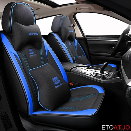 ETOATUO универсальные чехлы сидений автомобиля для Lifan все модели 320 520 620 820X60X50 720X80 Авто Стайлинг автомобиля аксессуары Чехлы для автомобиля - Название цвета: blue luxury