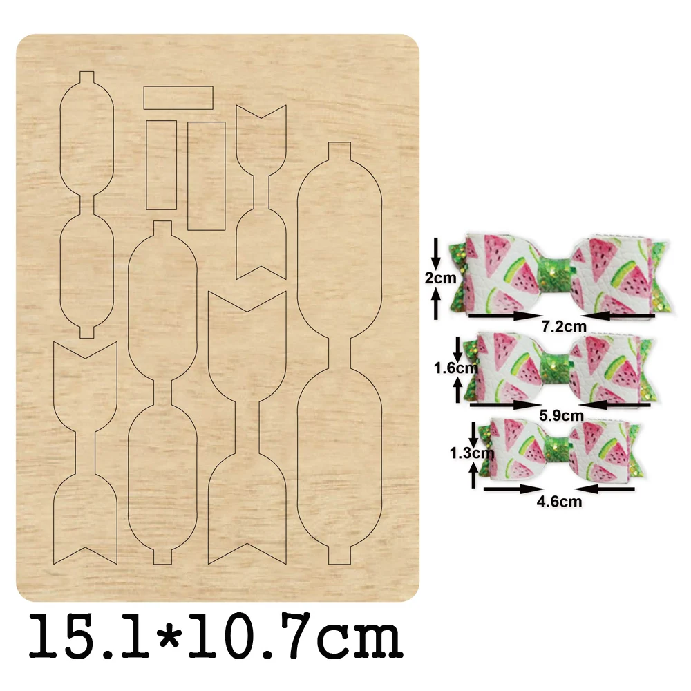 

3Pcs New Bow-Knot Wooden Mold Headband Wood Dies For DIY Leather Cloth Paper Craft Fit Common Die Cutting Machines on the Market