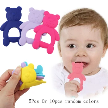 

Silicone Baby Teethers Cute Bear Shape Kids Teethers Safety Children Teething Infants Chewing Toys Gifts Newborn Dental Care