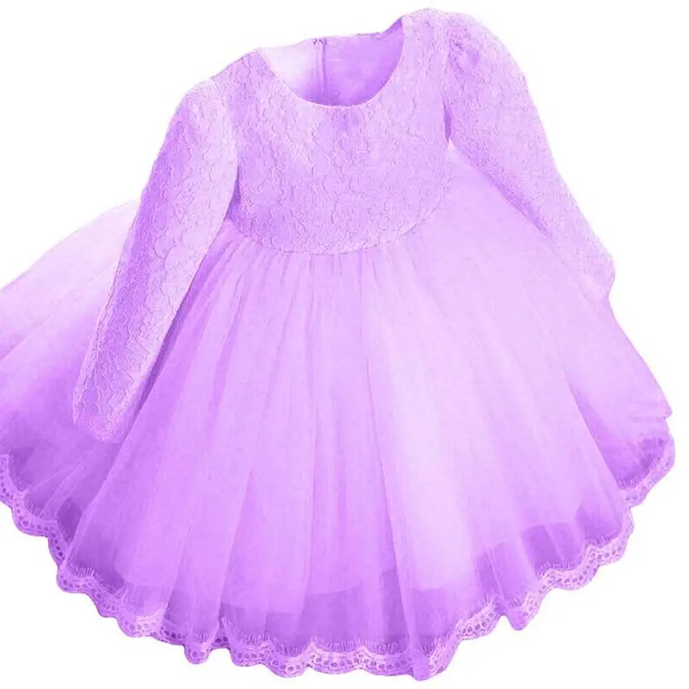 Для новорожденных вечерние платье осень-зима платья с длинным рукавом для маленьких девочек, платье для крещения платье принцессы для малышей, Платье для первого дня рождения