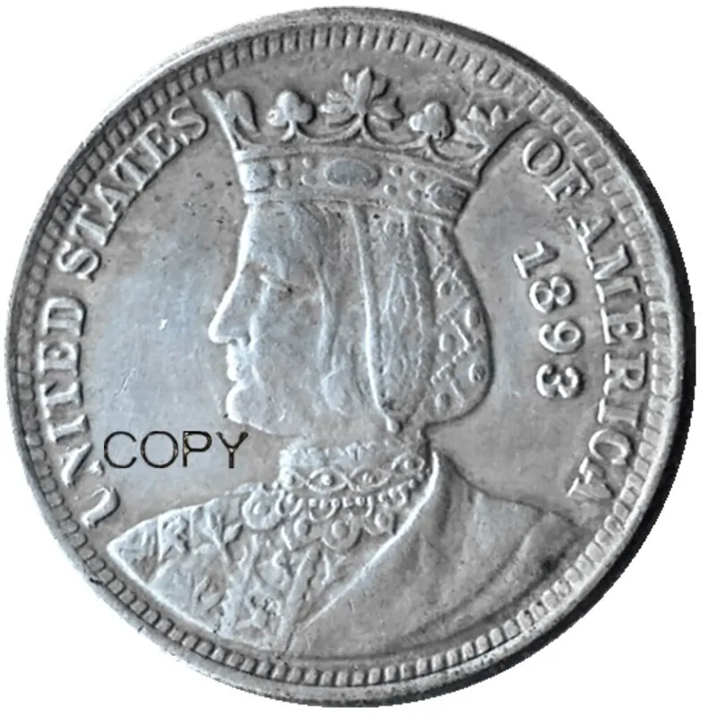 

US 1893 Isabella Quarter Dollar Silver Plated copy coins