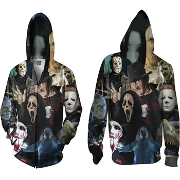 

Funny Walking Dead Christmas 3d Print Zipper Hoodies Sweatshirts Men Graphics Jackets Winter Casual Harajuku Hooded Sweatshirts