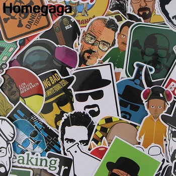 

10sets/lot Homegaga 34pcs Breaking Bad 90s Art print home decor wall phone luggage scrapbooking album decals stickers D2303