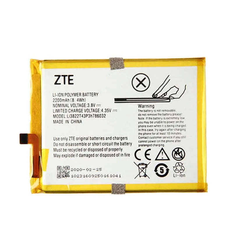 2200 мАч Li3822T43P3h786032 запасная батарея для ZTE Blade V6 D6 X7 Orbic RC 501L Baterij Мобильный телефон