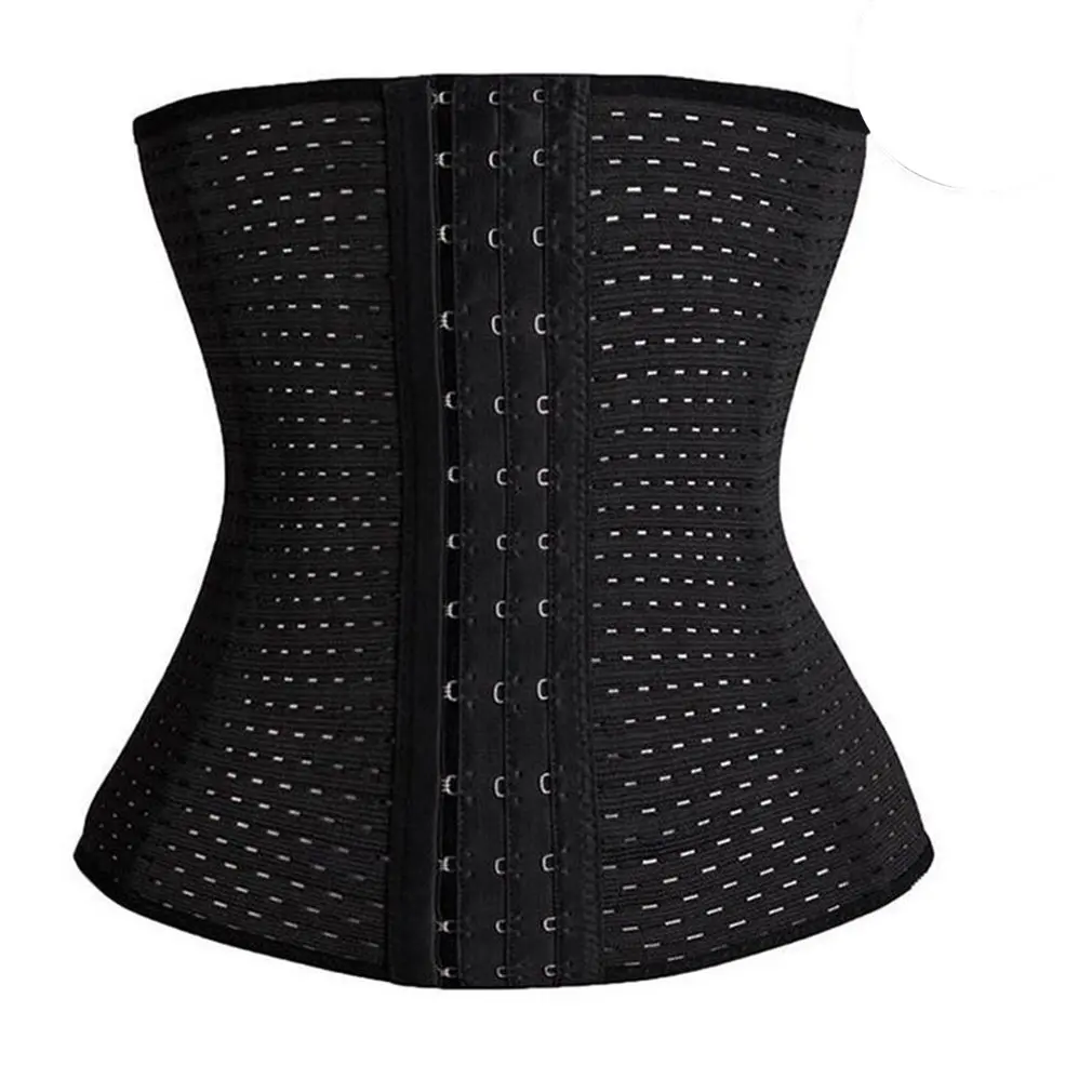 black 4XL Всесезонный пучок-пояс полый Воздухопроницаемый резиновый пояс регулируемый пояс-пояс для живота приемный пояс - Цвет: black 4XL