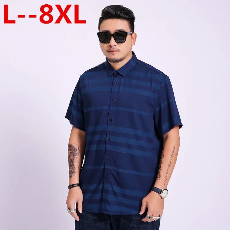 5XL 8XL 4X Brand Formal Dress shirts 