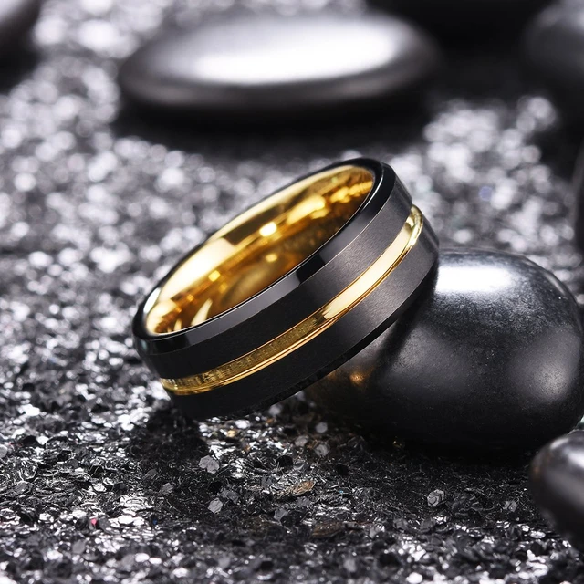 Apollo Mens 24K Black Gold Ring R2400-24KBG | Art Masters Jewelry