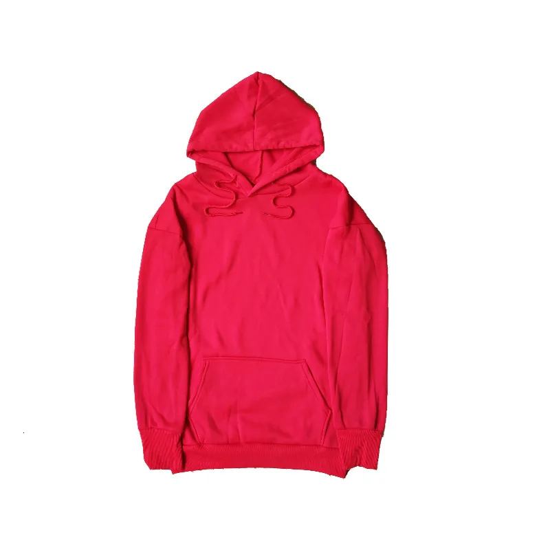 red Модные красочные кофты с капюшоном Мужская Утепленная одежда зимние толстовки мужские хип-хоп Уличная однотонная флисовая Мужская куртка с капюшоном - Цвет: red
