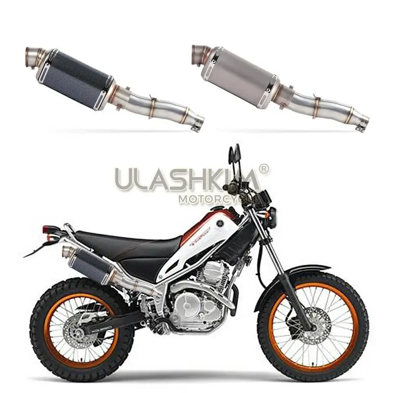 Полная выхлопная система мотоцикла глушитель Escape slip on для YAMAHA XG250 XT250 модифицированный контакт средней трубы адаптер подключения Q