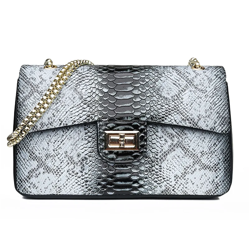 black snakeskin crossbody bag