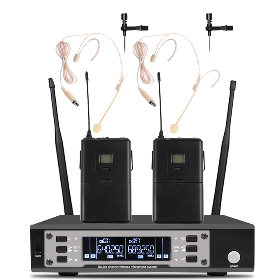 SOMLIMI EW135G4 UHF двухканальный ручной профессиональный беспроводной микрофон для