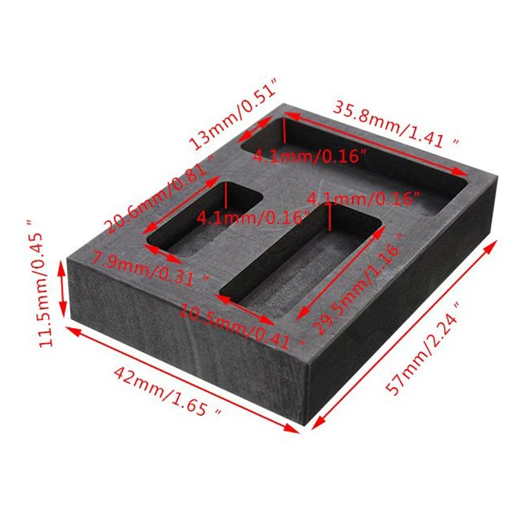 Black Graphite Furnace Casting Foundry Crucible Melting Tool Ingot Moulds