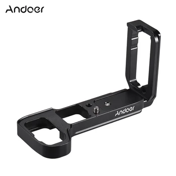

Andoer L Shape QR Quick Release Plate Camera Cage Accessory Bracket Aluminum Alloy for Sony A7III/ A7R3/ A7M3/ A9