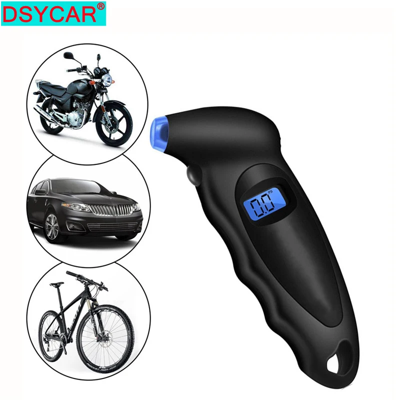 

DSYCAR Digital Tire Pressure Gauge 150 PSI - Accurate Tire Pressure Gauges with Backlit LCD, Lighted Nozzle and non-slip Grip