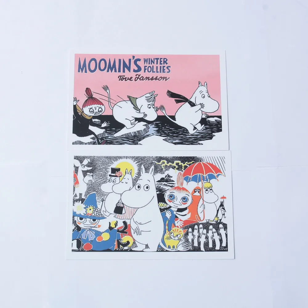 Moomin MUUMI care мультяшная коллекция бумажная карточка писатель 40 штук с мультипликационным рисунком милый Бегемот little my out печатная карточка