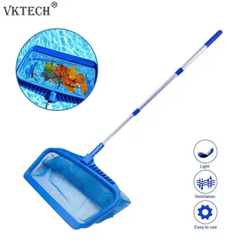 

Swimming Pool Salvage Net with Telescopic Rod Fish Pond Skimmer Leaf Garbage Catcher Pouch Fishing Net Pool Cleaning Supplies