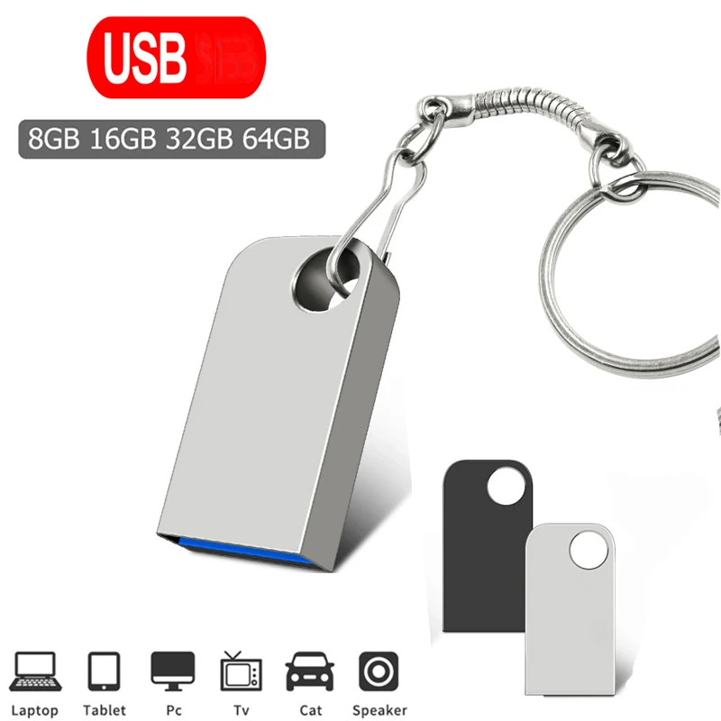 USB Flash Drive 8GB 16GB 32GB 64GB 128GB USB2.0 Pen Mini Pendrive Metal Stick for Smartphone Laptop | Компьютеры и офис