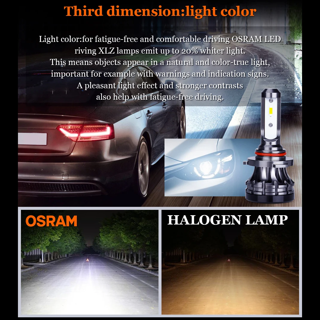 OSRAM Original H7 H4 Led Car Headlight Bulbs H16 H8 H11 Led Fog Lights Hb4  9006 Hb3 9005 6000K Auto Diode Lamp Turbo Led Super - AliExpress