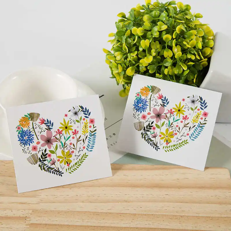 20pcs Paper card New holiday multi-pattern optional holiday wedding celebration commemorative birthday card 8.5*9.5CM - Цвет: 5