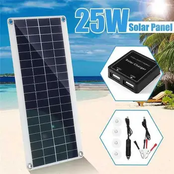 

Flexible 25W Solar Panel Polysilicon Panel Dc Solar Cells Module For Car Yacht Light Rv 12V Battery Boat 5V Outdoor Charger