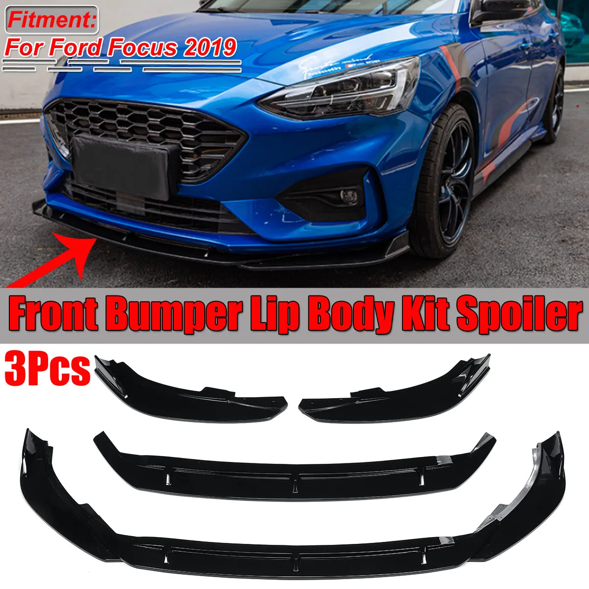 Auto Frontspoiler Lippe für Ford Focus mk4 ST/st-line 2019-2021