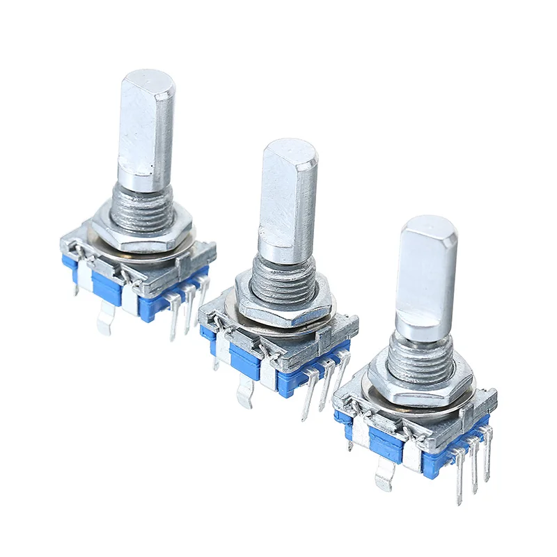 3Pcs Small Rotary Encoder With Push Button Electrical Switch Accessories 6mm Shaft Diameter 20