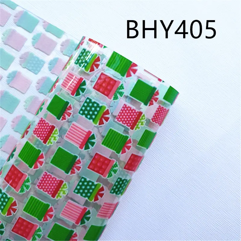 A4 20*33 см Рождественский персонаж Мультфильм прозрачный УФ принт ПВХ ткань для DIY