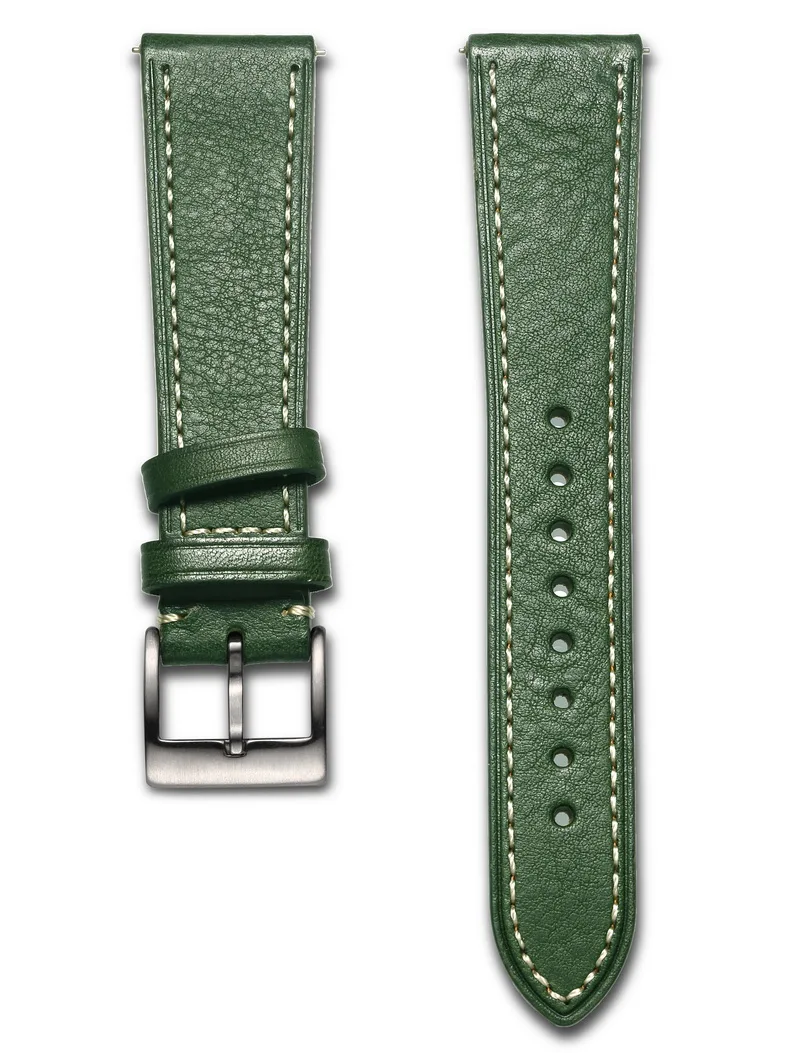 HEMSUT Italian Cowhide Vintage Soft Leather Watch Band with Quick Release
