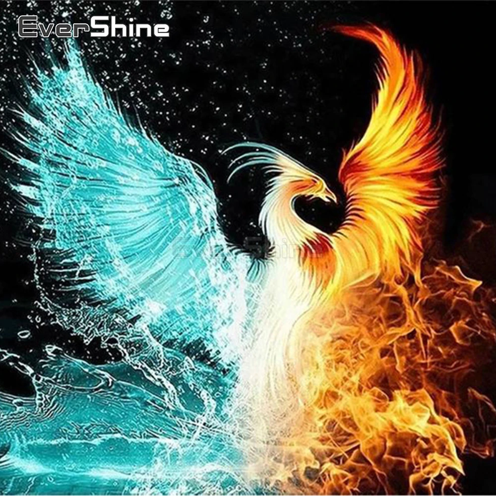 EverShine 5D алмазная вышивка полная выкладка феникс крестом мозаика животное картины