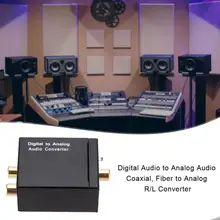 Цифро-аналоговый цифровой аудио-аналоговый аудио коаксиальное оптоволокно-аналоговый R/L волоконно-аналоговый R/L конвертер