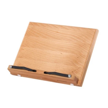 

Multifunctional Foldable Wood Bookends Stand Cookbook Holder Reading Rack Wooden Reading Book Support Stand