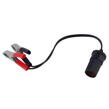 

12 Volt Battery Terminal Clip-on Lighter Power Socket Adapter Plug Car Boat Van For Camping