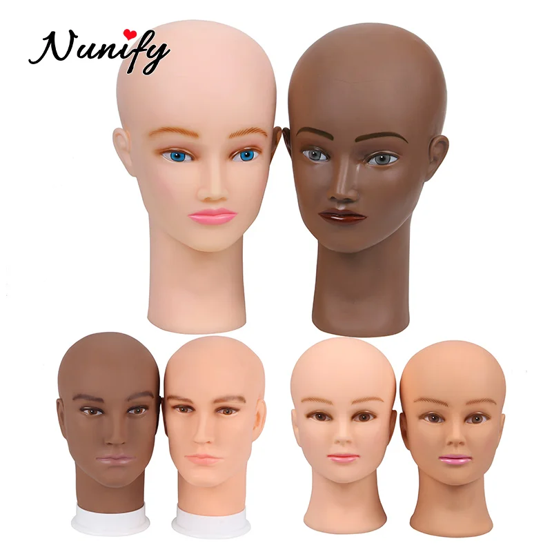 Bald Mannequin Head Brown Female Professional Cosmetology For Wig