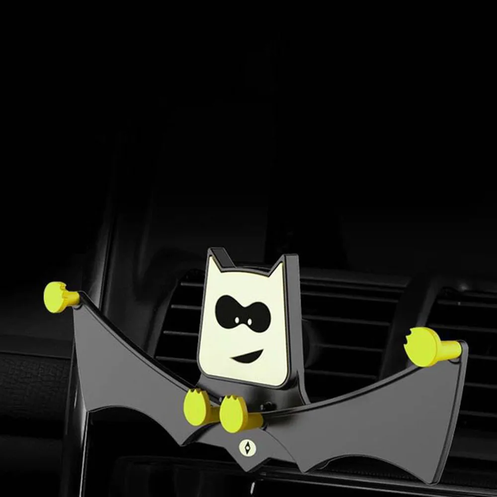 Bat Shape Bracket Stable Phone Holder Universal Car Air Vent Phone Stand Mobile Cell Phone Support Rotary GPS Navigation