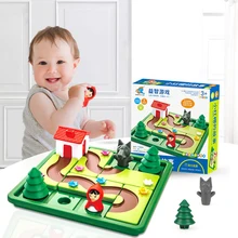 Petit chaperon rouge, jeux de société intelligents, cache cache et recherche, avec Solution, Puzzle, jeu logique, IQ, jouet d'entraînement, cadeau pour enfants